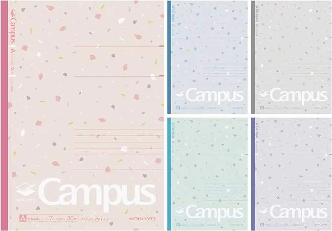 Kokuyo Smart Campus No GS3 Cwat L1 X5 Notebook, Pack of 5 Colors, Limited Edition, B5, Ruled with 0.3 inch (7 mm) Spacin