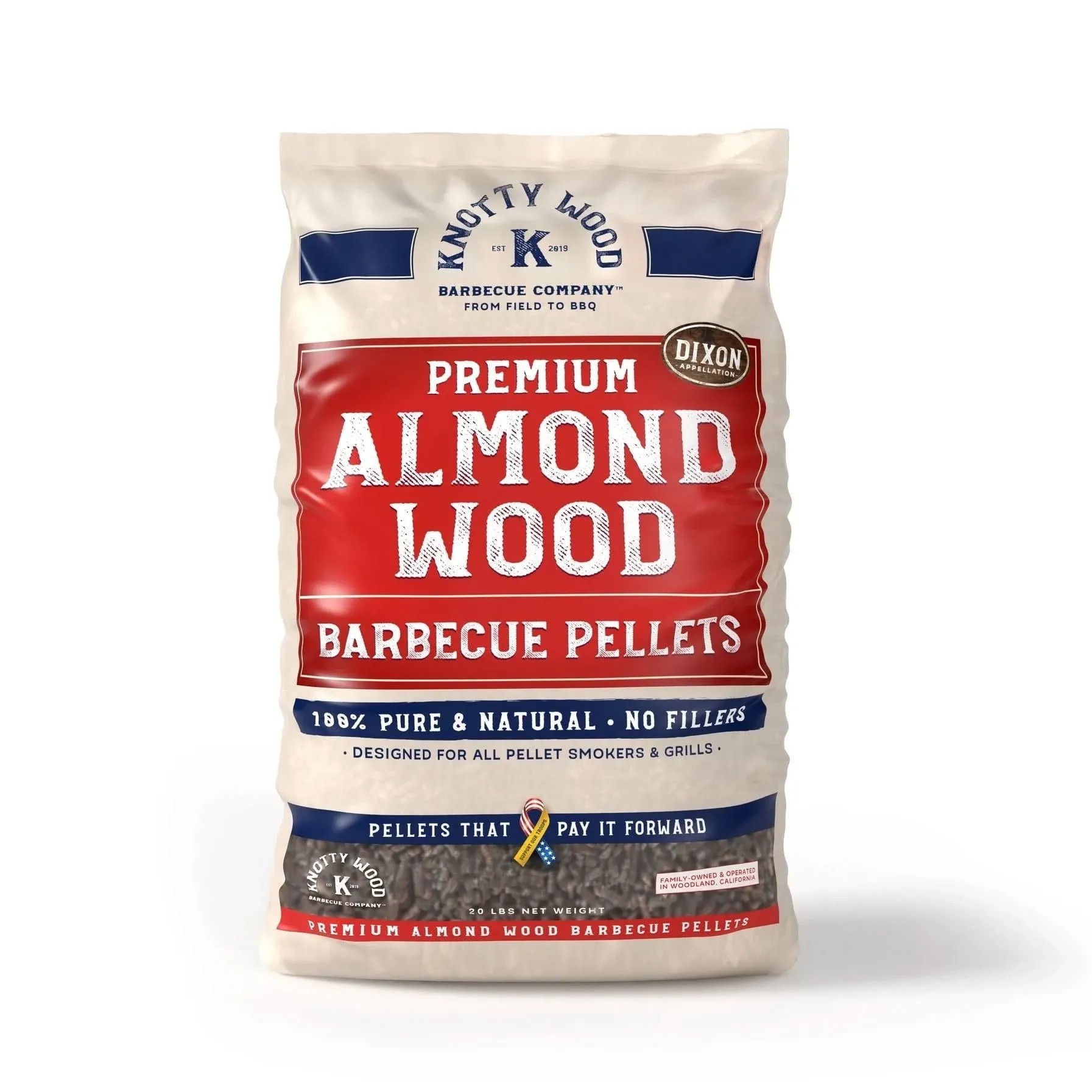 Knotty Wood 100% Pure Almond Wood BBQ Pellets