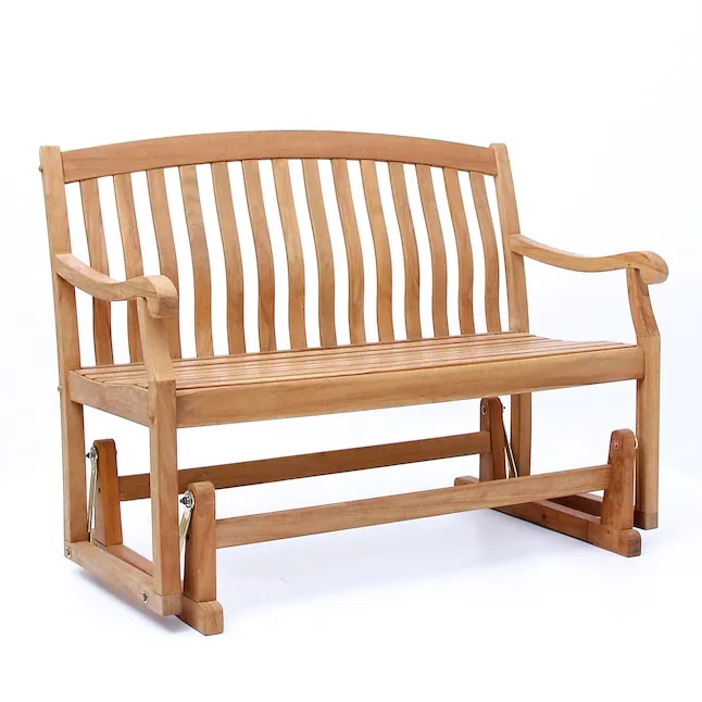 Vermont Teak Wood Outdoor Glider Bench - Transitional - Outdoor Gliders - by Cambridge Casual | Houzz