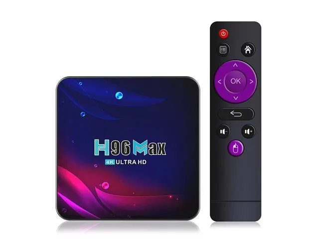 Smart Tv Box 4G+64Gb H96 Max Android 11.0 Rk3318 Quad-Core With 2.4G Wifi 4K Ultra Hd H.265 Streaming Media Player