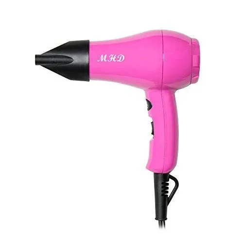 Mini Travel Hair Dryer 1000 Watts for RV & Pouring Art Lightweight Ceramic Ionic Blow Dryer Compact Size Plus Concentrator Black