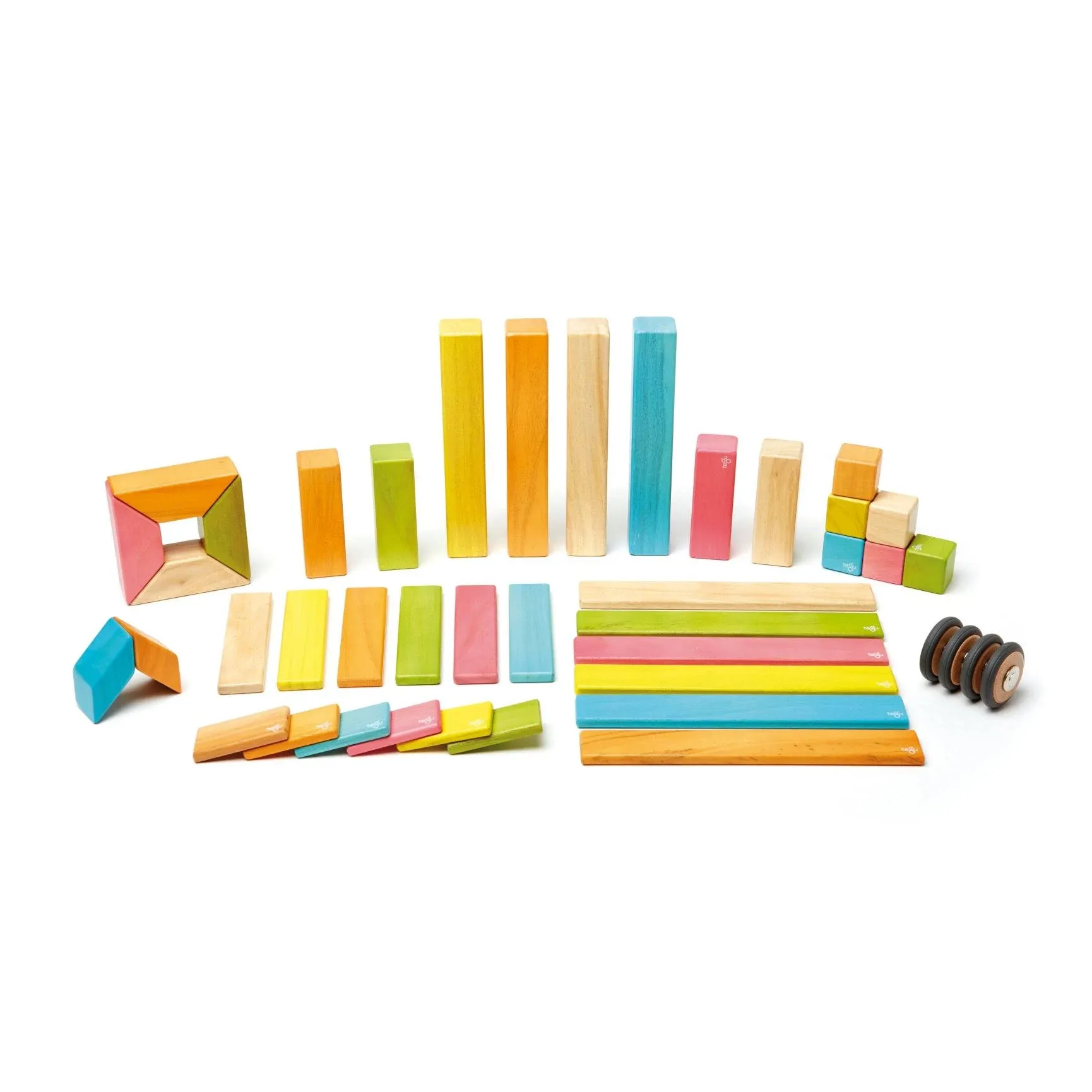 Tegu - Magnetic Wooden Blocks, 42-Piece Set, Tints