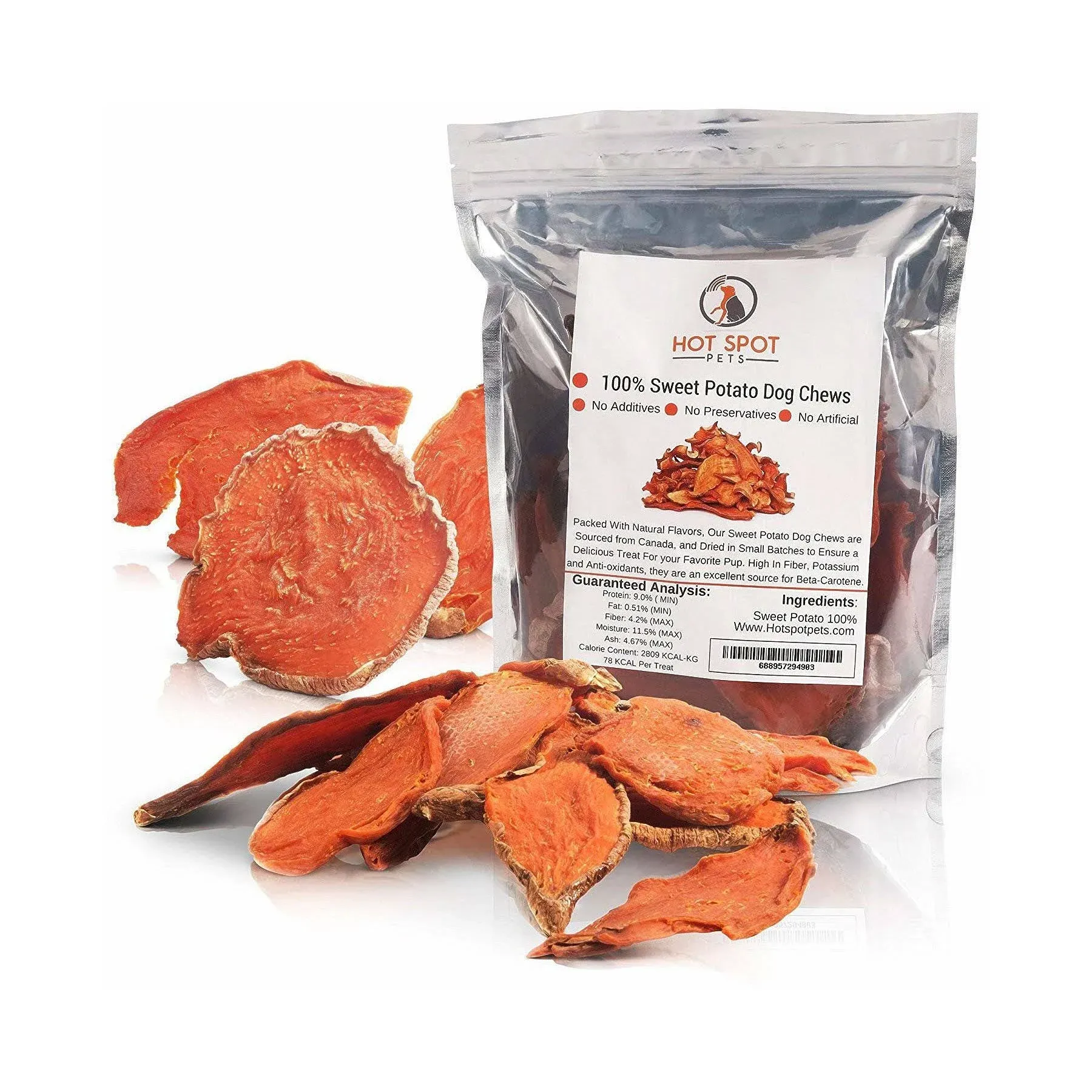 All Natural Sweet Potato Treats for Dogs - 15oz Bag