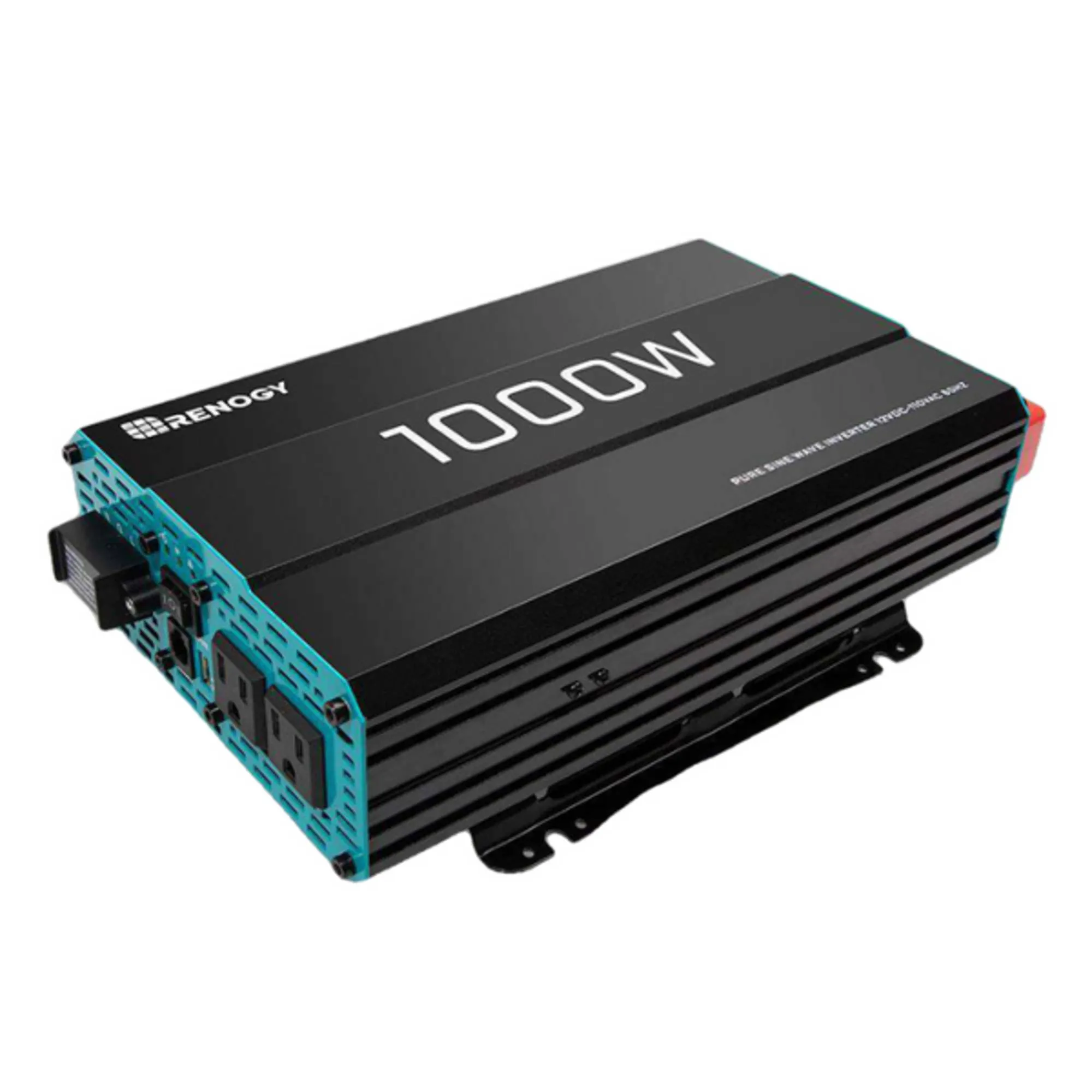 Renogy 1000W Pure Sine Wave Inverter 12V DC to 120V AC Converter for Home, RV, Truck, Off-Grid Solar Power Inverter 12V to 110V with Built-in 5V/2.1A USB Port, AC Hardwire Port, Remote Controller