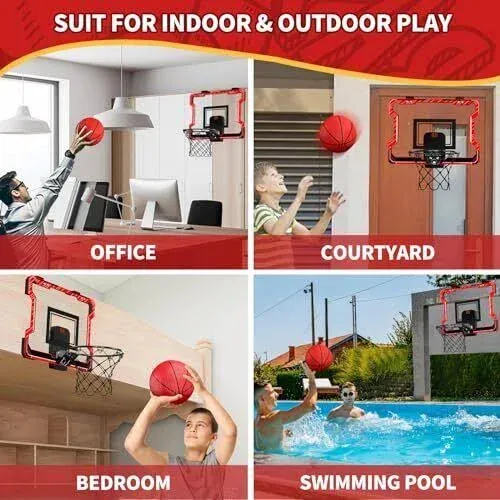  Mini Basketball Hoop Indoor with Scoreboard, Door Basketball with scoreboard