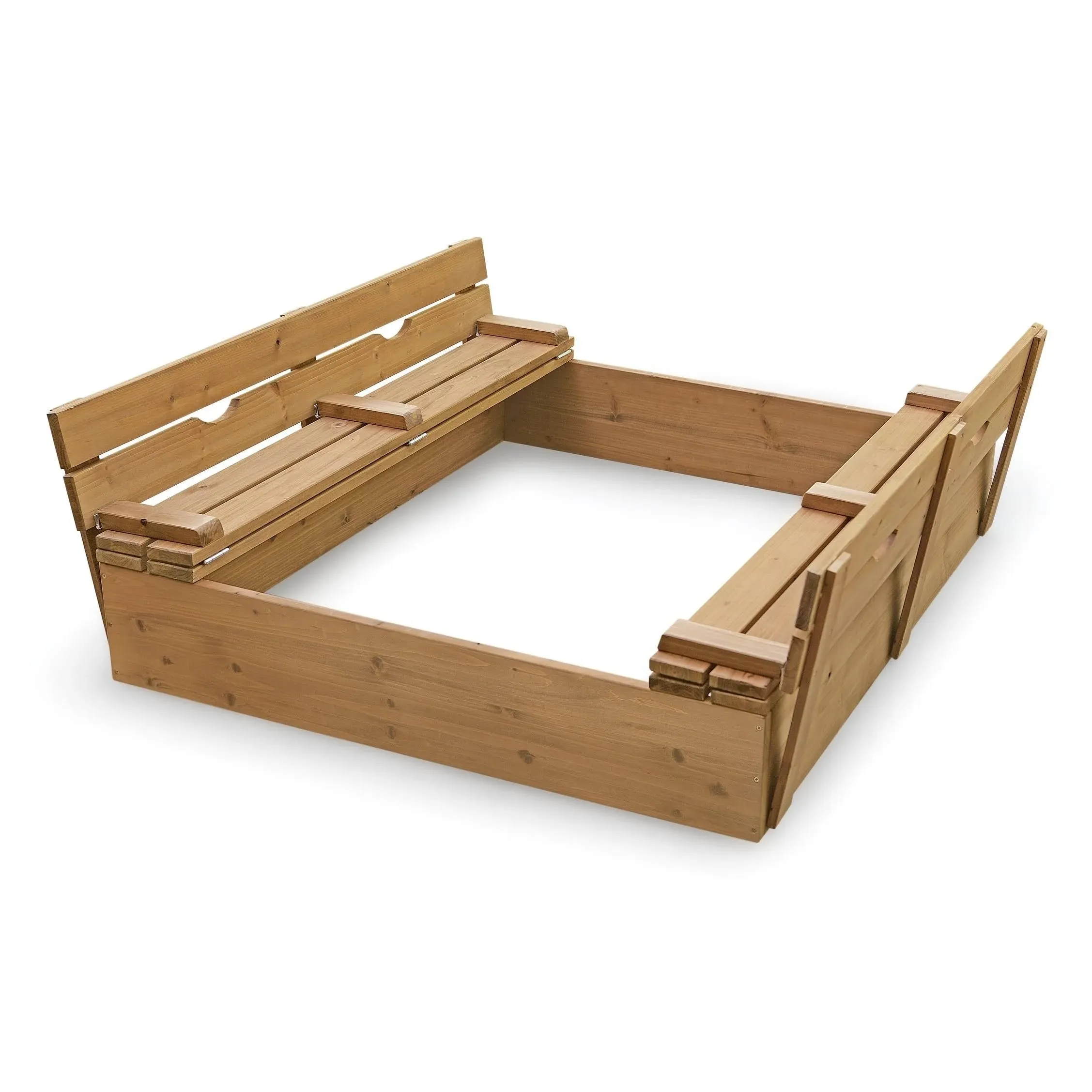 Badger Basket Cedar Rectangular Sandbox with Cover, Brown