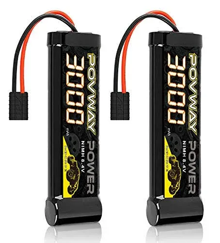 1 Pack 8.4V 3000mAh RC NiMH Battery with Tr Plug for RC Car LOSI Associated HPI