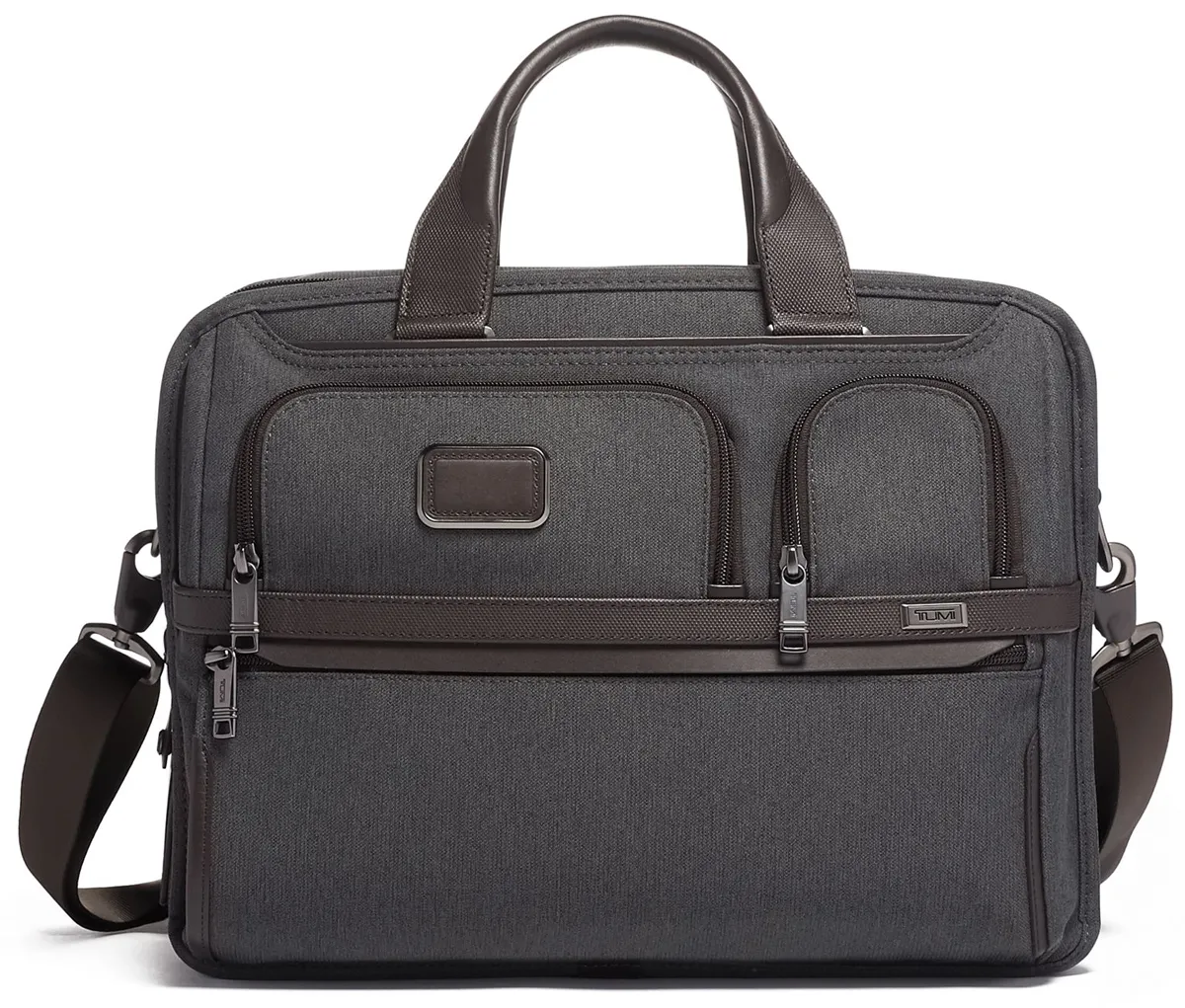 TUMI Alpha 3 Anthracite Expandable Organizer Laptop Brief - 117313-1009