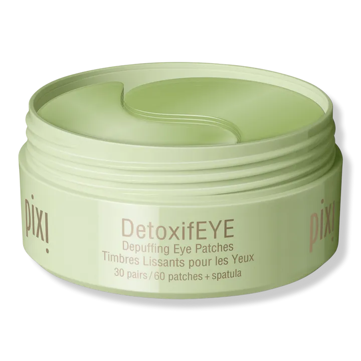 Pixi DetoxifEYE Depuffing Hydrogel Under-Eye Patches | Hyaluronic Acid, Gold & Caffeine Eye Patches For Under Eyes | Hydrate Eye Area