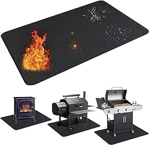 Ubeesize Large Under Grill Mat for Outdoor Grill,Double-Sided Fireproof Grill Pad,Indoor Fireplace/Fire Pit Mat