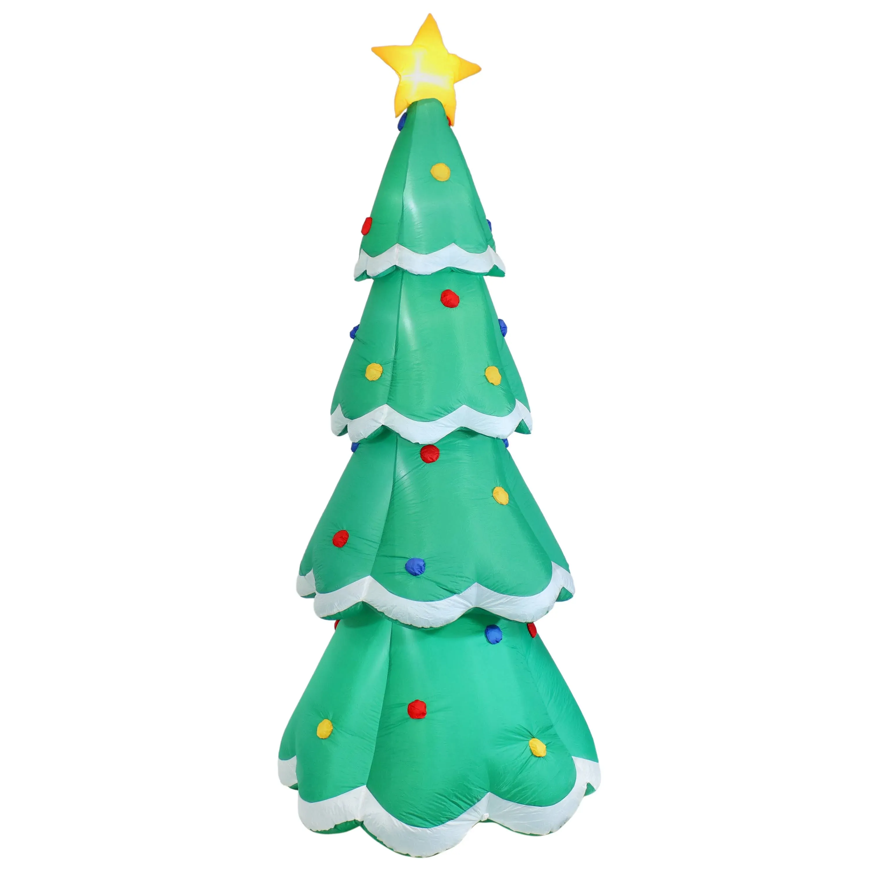 Sunnydaze 9.5' Self-Inflating Towering Christmas Tree Inflatable Pre-Lit Yard Decoration with Fan Blower and LED Lights