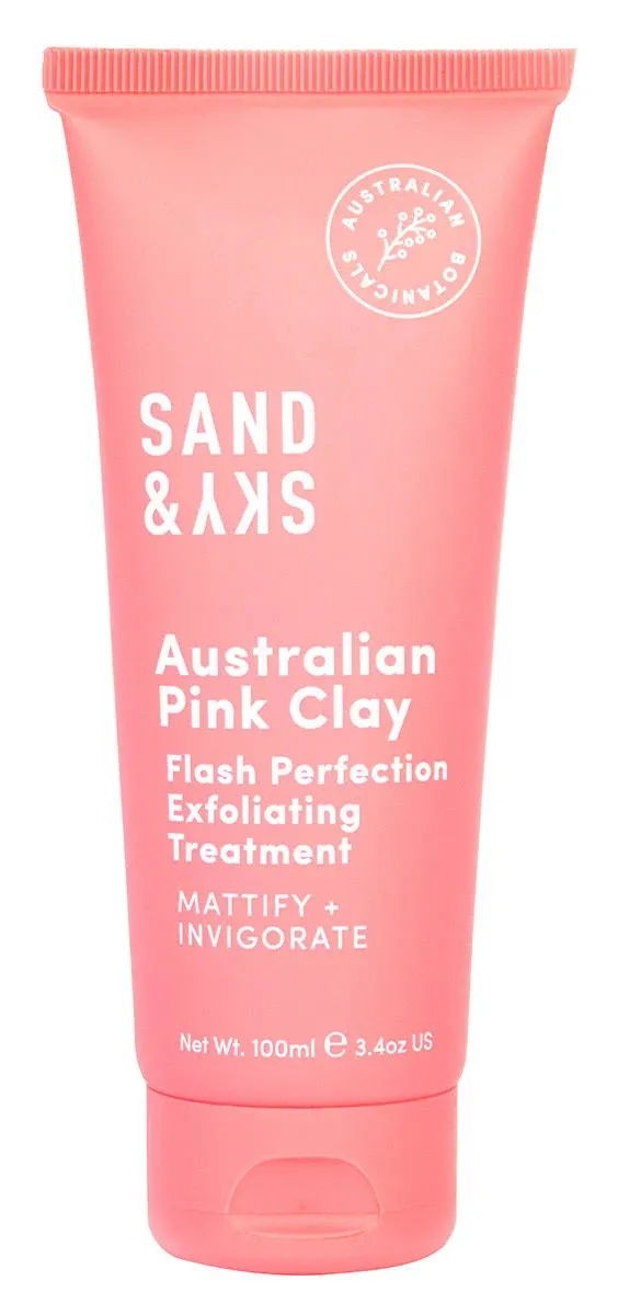 Sand & Sky Australian Pink Clay Flash Perfection Exfoliating Treatment 3.4 oz/ 100 ml