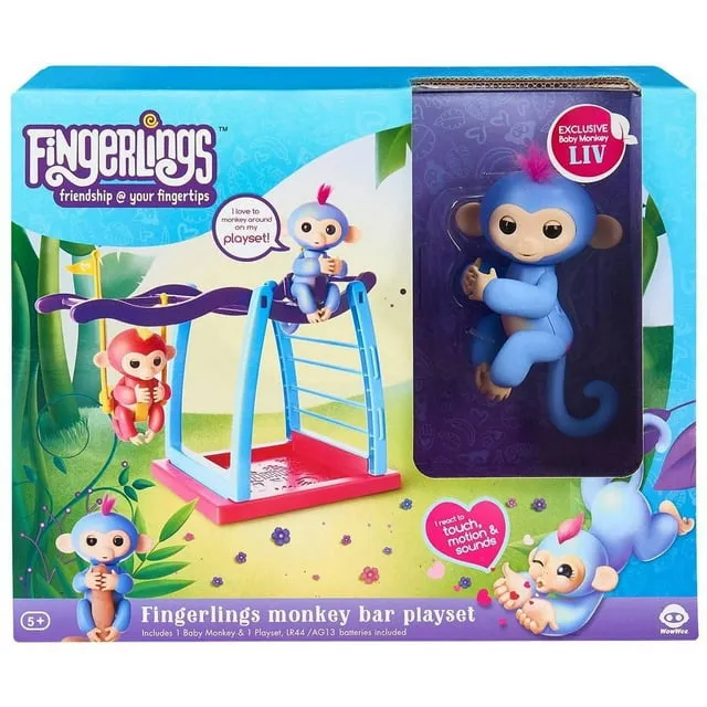 Fingerlings Monkey Bar Playset with Liv Monkey Toy