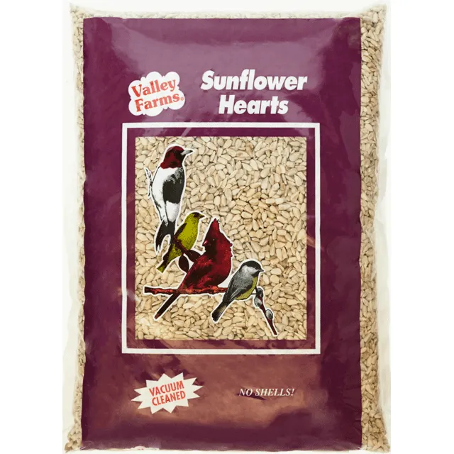 Whole Sunflower Hearts for Birds, Sunflower Kernels Wild Bird Food, No Mess Wild