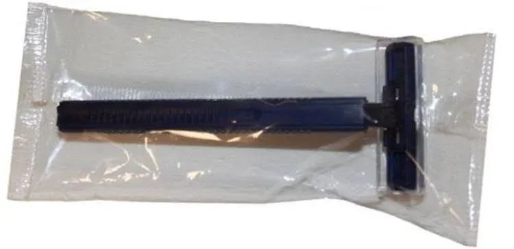 Twin Blade Disposable Individually Wrapped Razor Case of 144