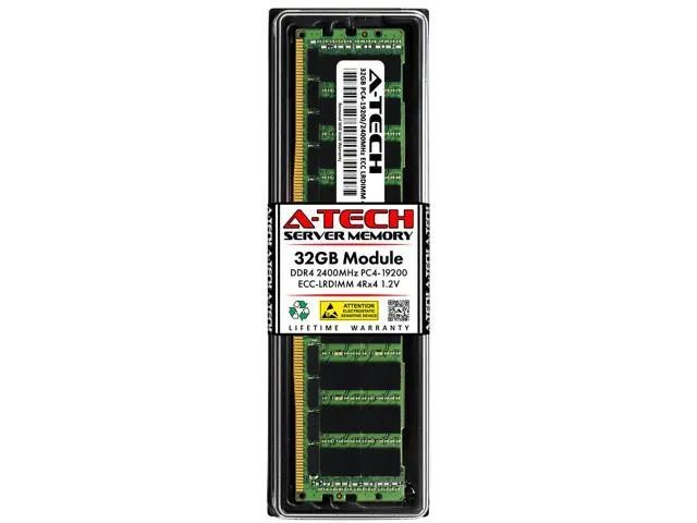 A-Tech 4Rx4 PC4-19200L DDR4 2400 MHz ECC LRDIMM Load Reduced DIMM 288-Pin 4DRx4 Quad Rank x4 Server RAM Memory Upgrade Kit