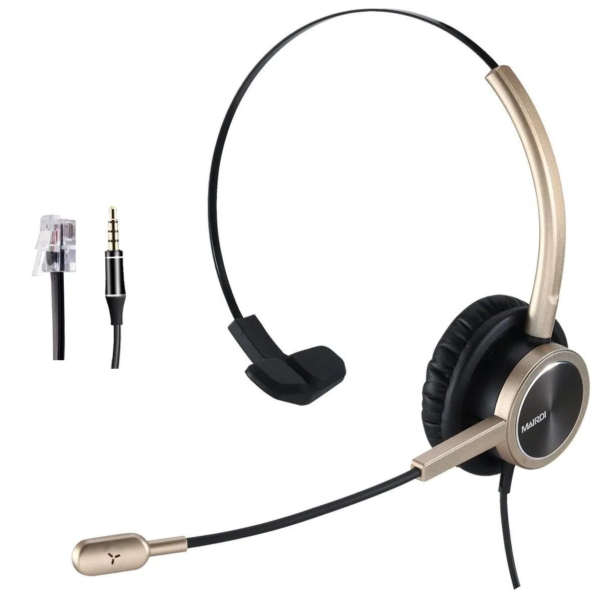 MAIRDI Phone Headset RJ9 for Office Call Center with Noise Cancelling