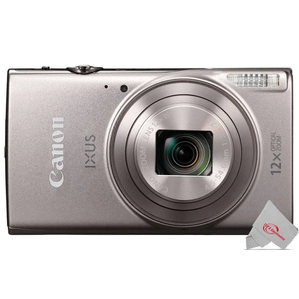 Canon PowerShot IXUS 285 / ELPH 360 HS 12X Optical Zoom Digital Camera (Sil