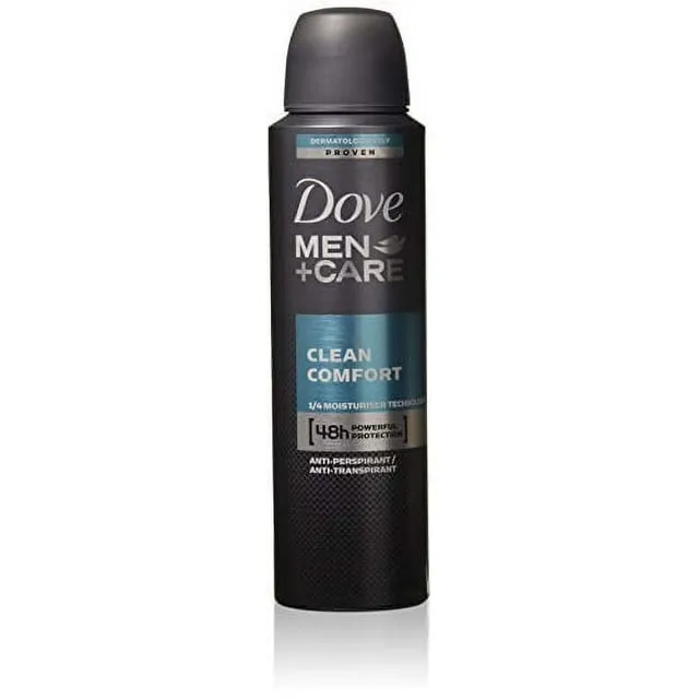 Dove Men + Care Dry Spray Antiperspirant, Clean Comfort 3.8 oz (Pack of 4)