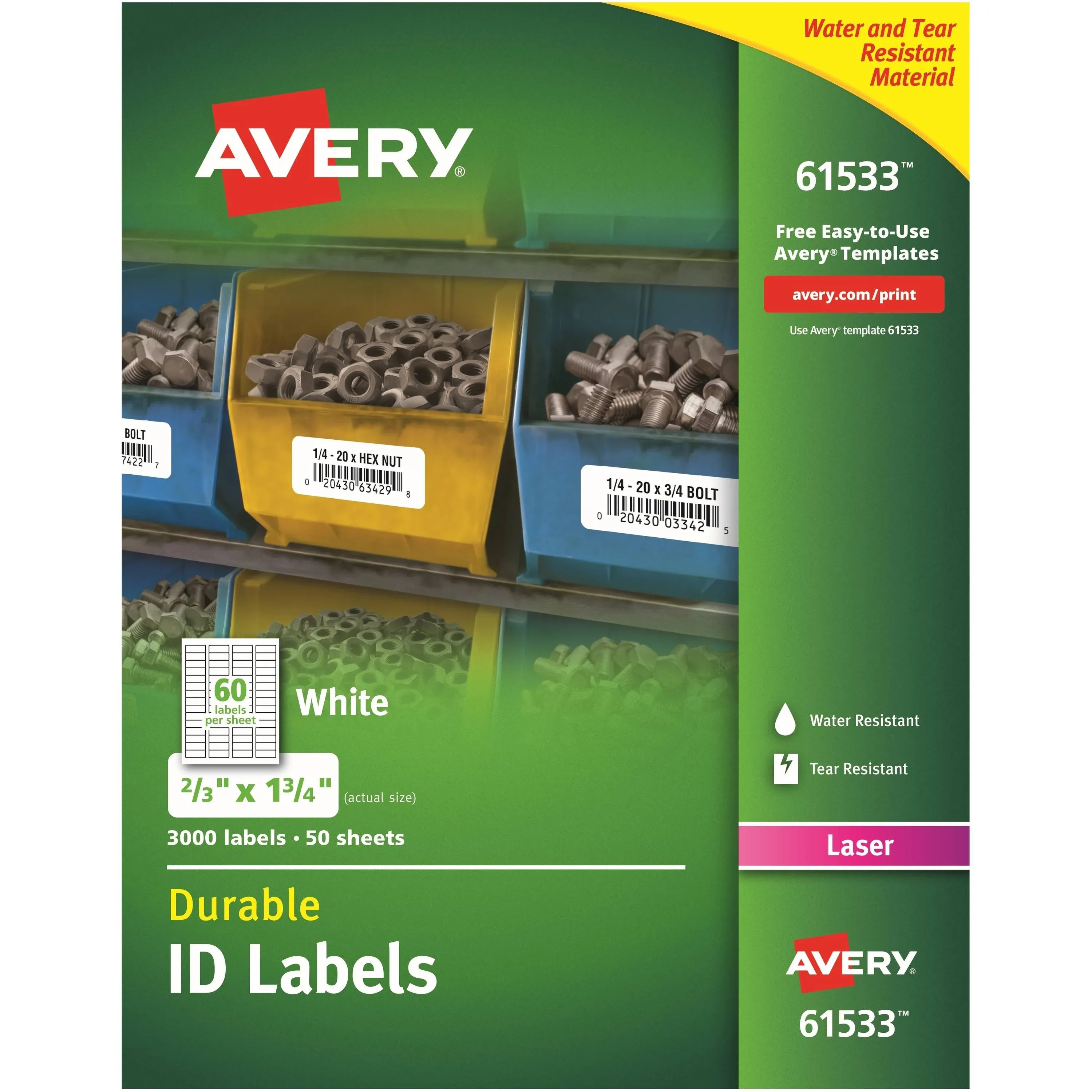 Avery TrueBlock ID Label - 61533