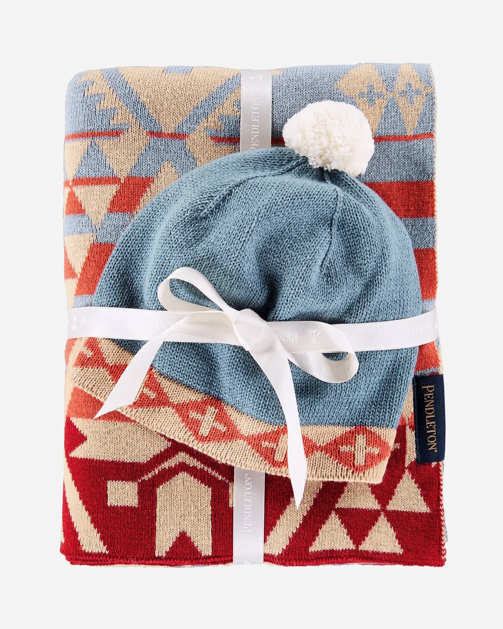 Pendleton Knit Baby Blanket with Beanie, Canyonlands Desert Sky