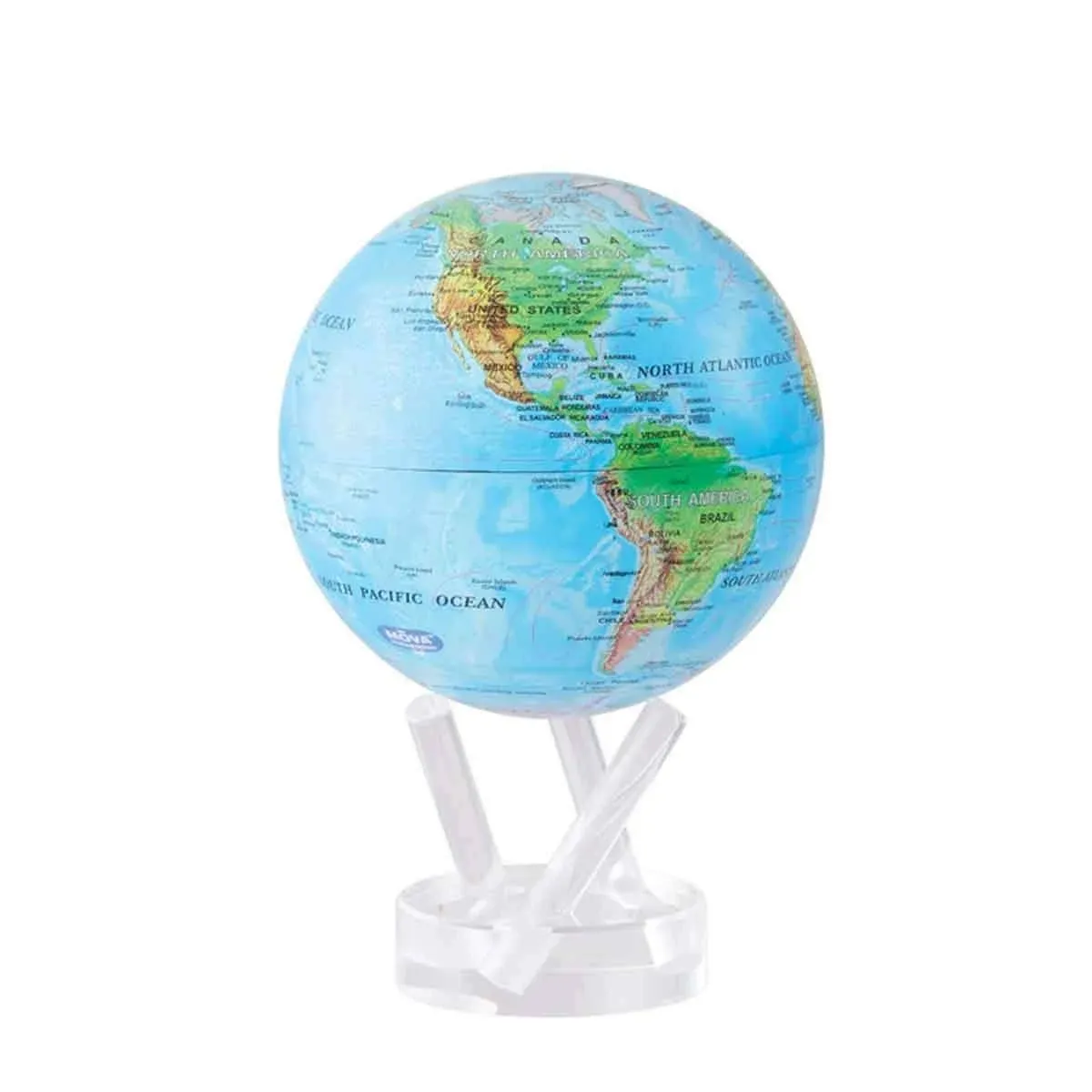 Mova Relief Map Blue Globe 6"