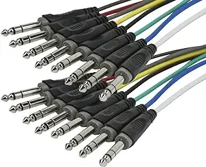 Monoprice 3ft 8-Channel 1/4Inch TRS Male to 1/4Inch TRS Male Snake Cable