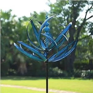 Cyan Oasis 91 Inch Outdoor Wind Spinners