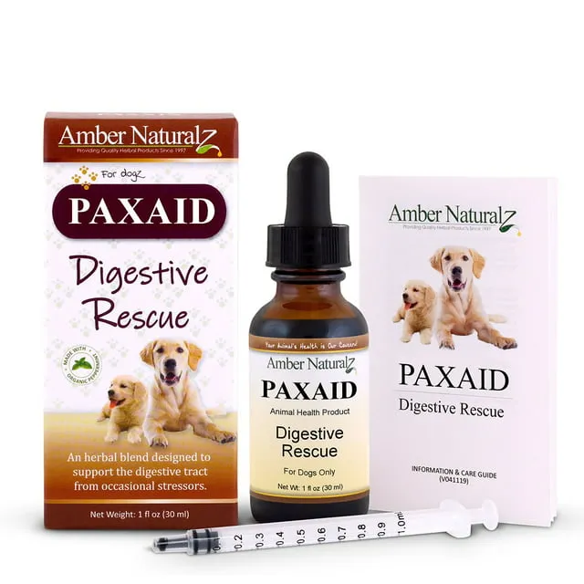 Amber Naturalz Paxaid (Paxxin) Digestive Rescue 1oz - FREE 2 Day Air Shipping