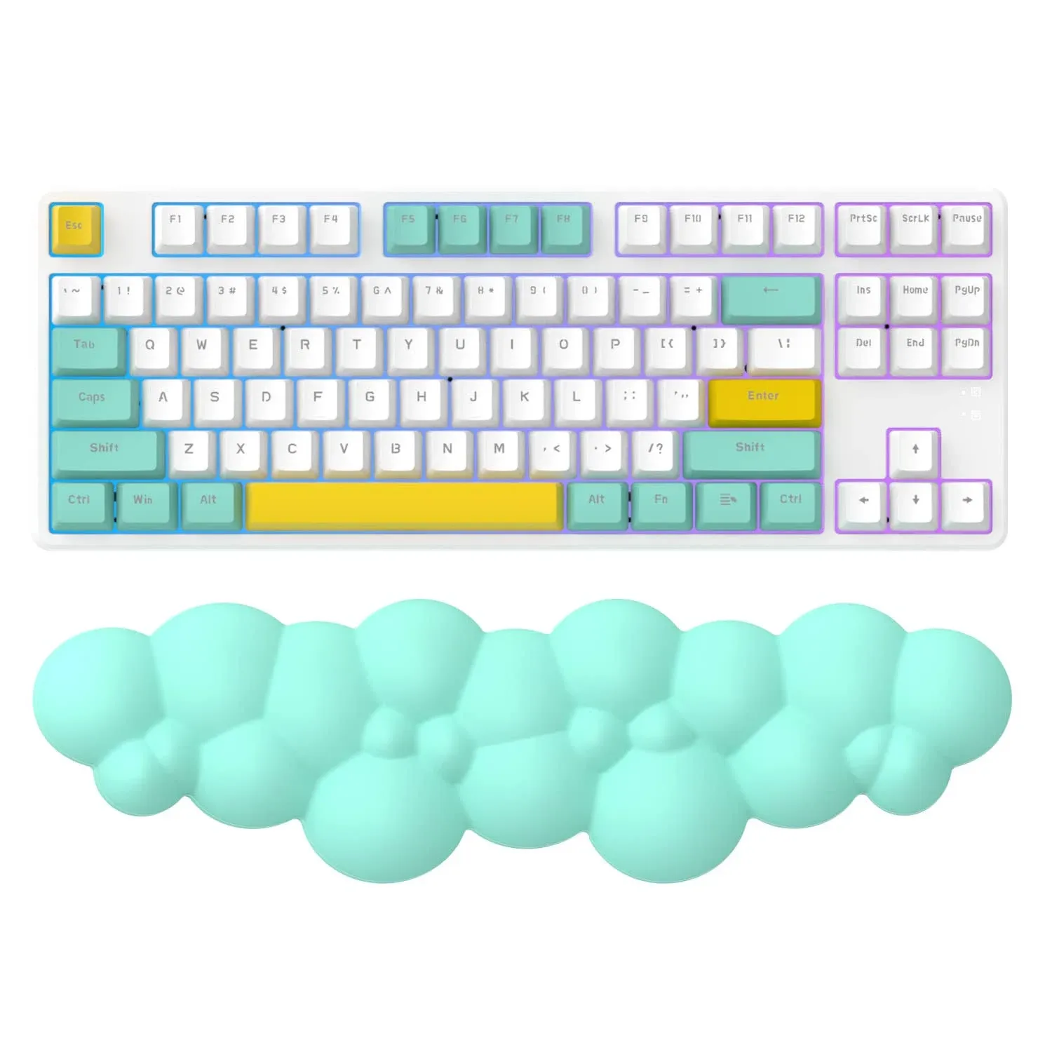 Cloud Wrist Rest Keyboard Pad-Ergonomic Memory Foam Non-Slip Base for Pain Relie