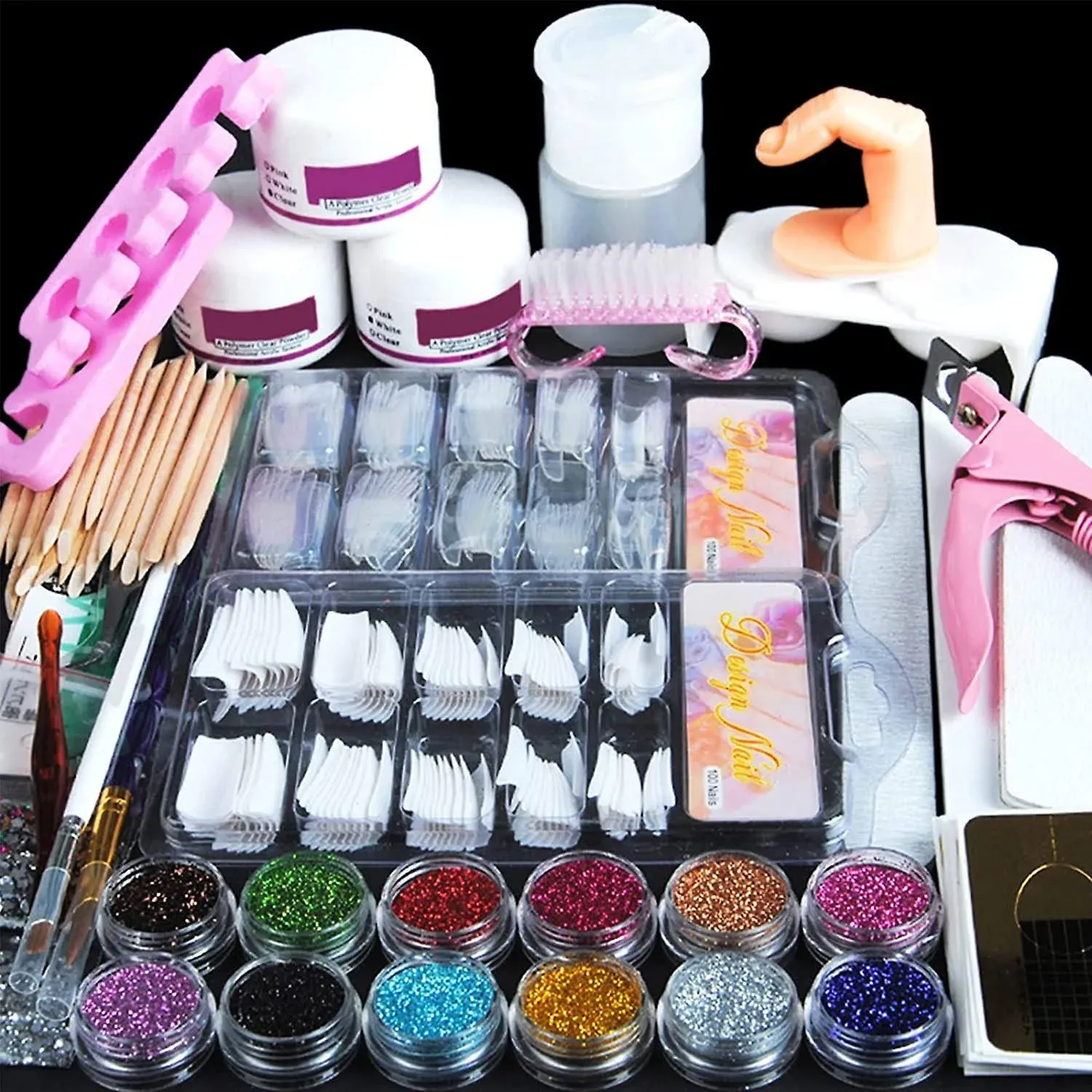 Swhyv Acrylic Nail Kit Acrylic Powder with Everything Professional for Beginner ...