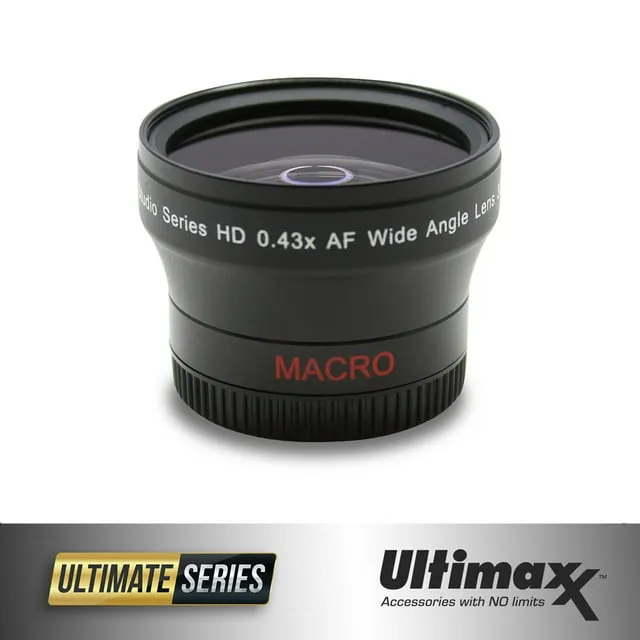 0.43X Ultimaxx Profecional Wide Angle Lens With Macro For Canon Nikon Sony