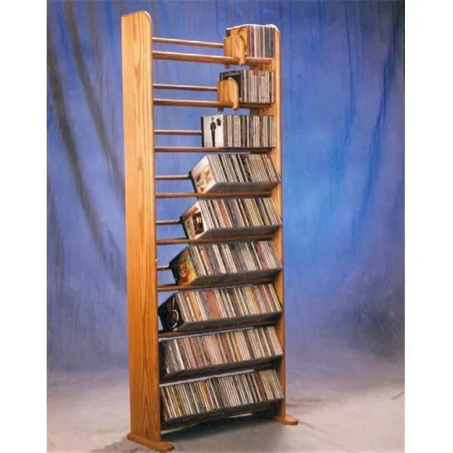 Wood Shed 901 Solid Oak 9 Row Dowel CD Rack