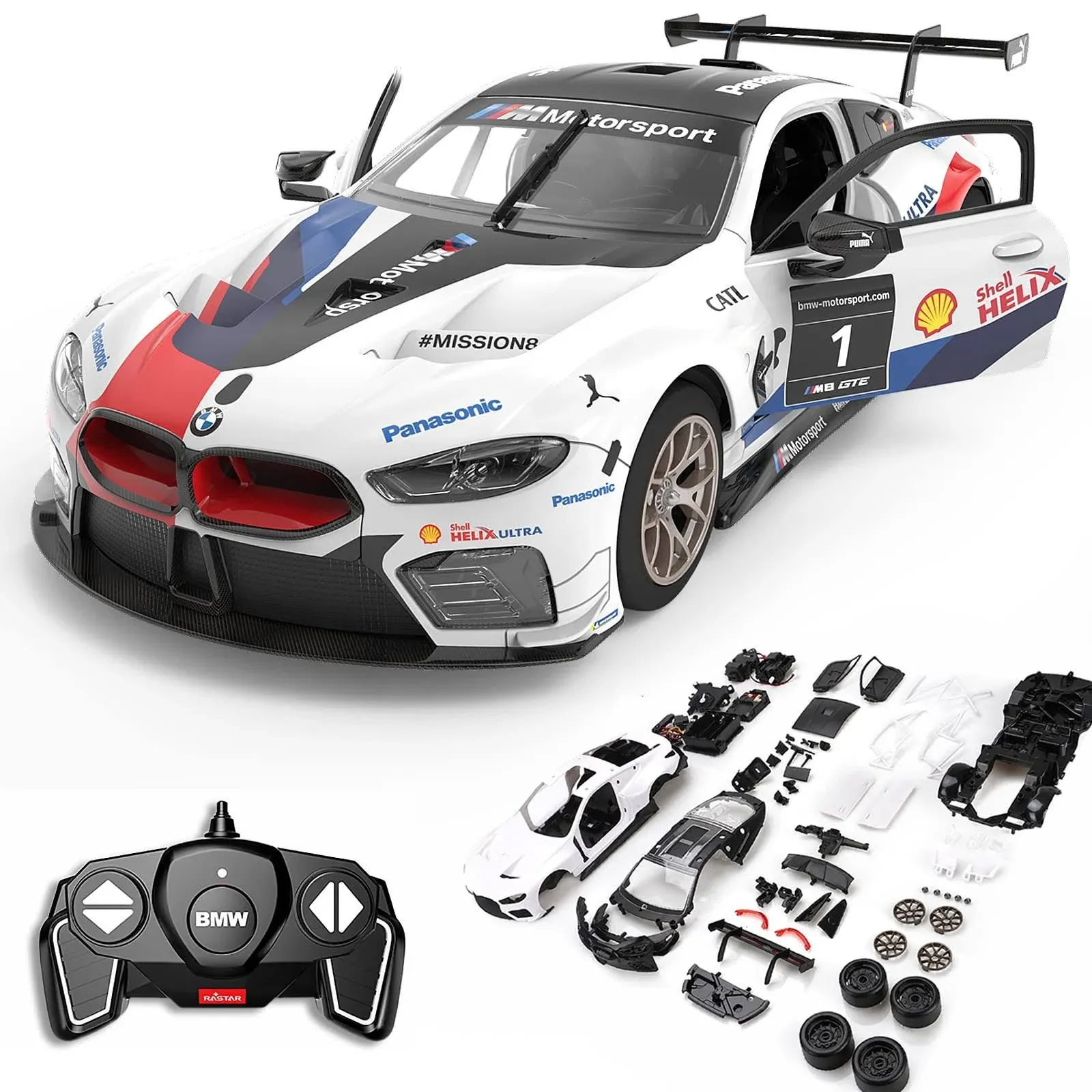 Rastar RC Car Kits to Build for 1/18 BMW M8 GTE Remote Control Car, Build Your ...