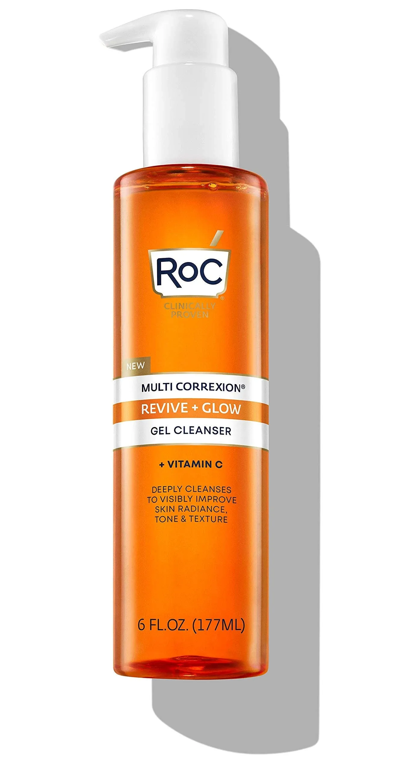 RoC, Multi Correxion, Renouveau + éclat, Gel Nettoyant à la Vitamine C, 177 ml