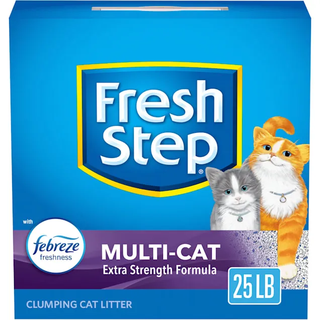 Fresh Step Clumping Cat Litter with Febreze, 14 lbs, Multi-Cat Odor Control