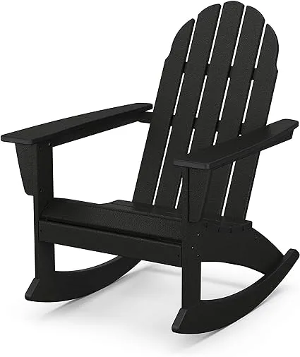 Polywood Vineyard Black Black,Colors Synthetic Fabric Outdoor Chair