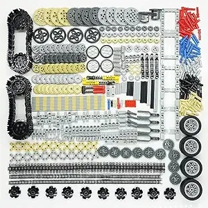 Technic Parts Cars Gears Axles - Wheels Connectors Building Block Accessories Pieces Sets, Chain Link Pins Connector Joints Bricks,Shock Absorber, Moc