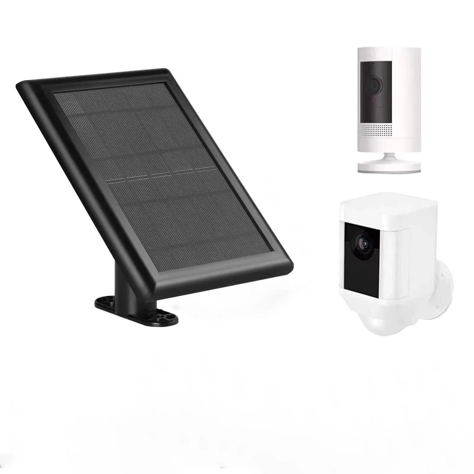 Solar Panel, 2.4W Solar Panels for Ring Stick Up Cam/Ring Spotlight Cam Battery