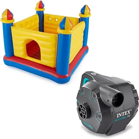 Intex Quick Fill Electric Pump & Intex Inflatable Jump-O-Lene Kids Ball Pit