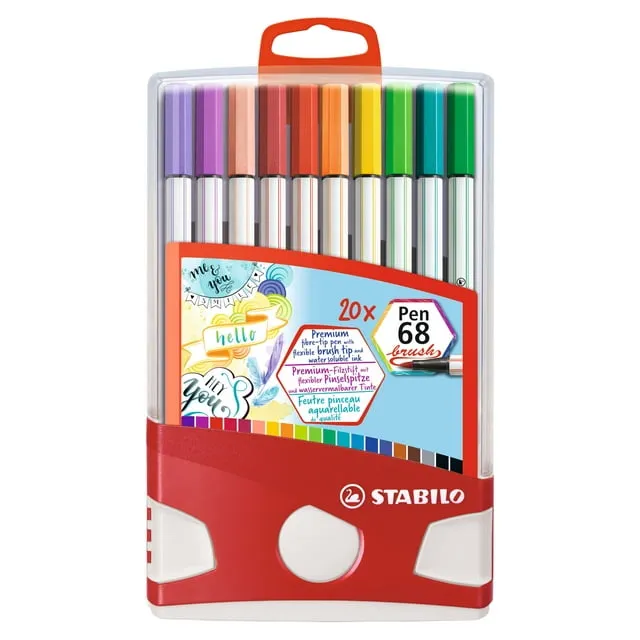 Stabilo Pen 68 Brush ColorParade Set, 20-Colors