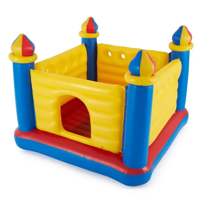 Intex Inflatable Jump-O-Lene Ball Pit Castle Bouncer - Yellow/Blue/Red - Outdoor Bounce House for Kids - ASTM Safety Standards - Includes Blower Lowes.com