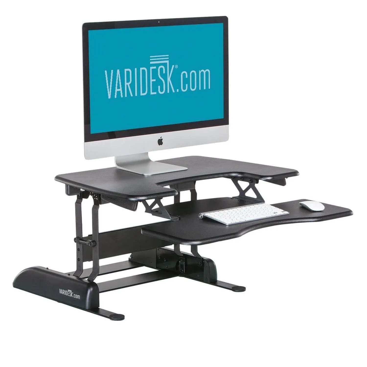 Vari - VariDesk Pro Plus 30 - Height Adjustable Standing Desk Converter for Home Office - Sit to Stand Desk with 11 Height Settings, Spring-Assisted Lift, and Weighted Base - Fully Assembled, Black