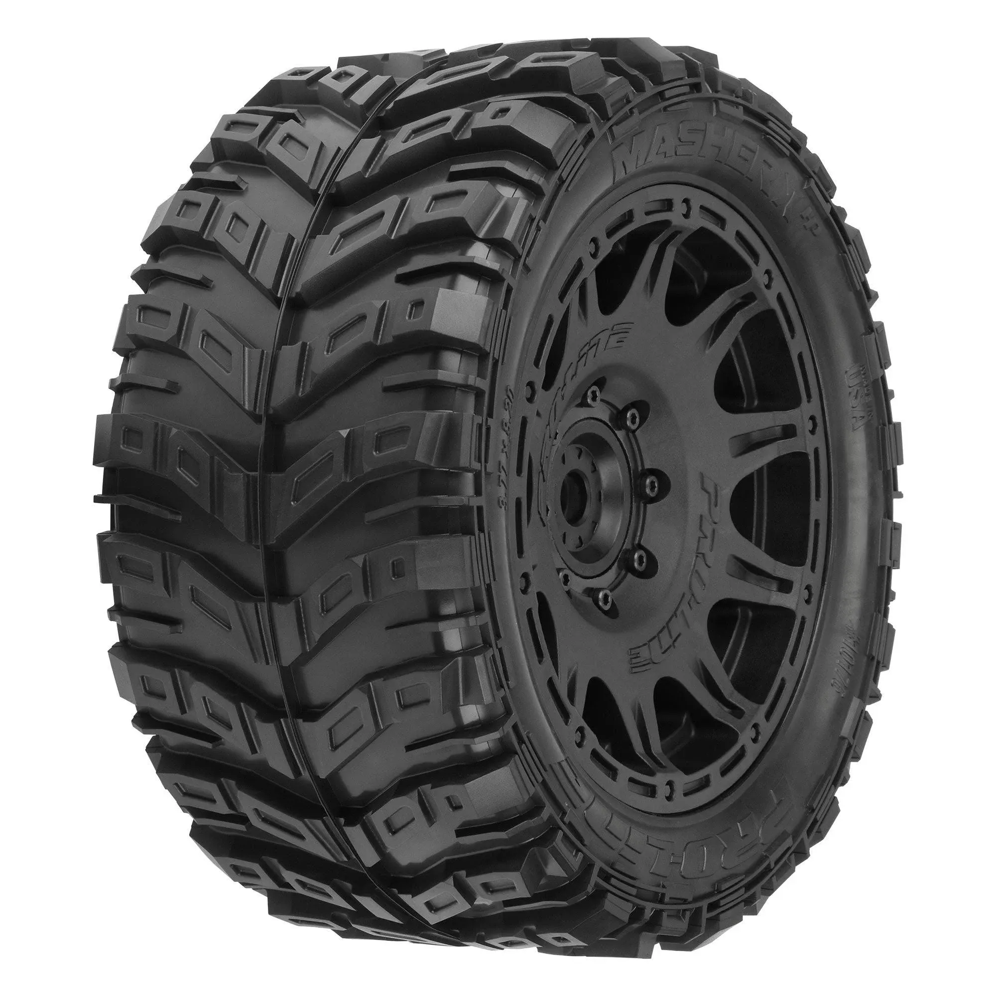 Pro-Line 1/6 Masher x HP Belted F/R 5.7” Tires MTD 24mm Blk Raid 8x48 Hex (2) PRO1017611