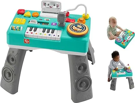 Fisher-Price Laugh & Learn Mix & Learn DJ Table, Musical Learning Toy for Baby & Toddler