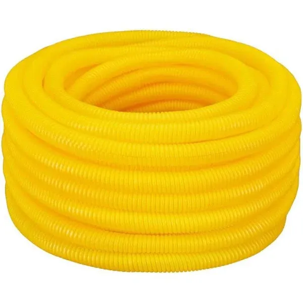 1&#034; x 100&#039; - Flexible LDPE Split Wire Loom Tubing - Black, Yellow or Orange Rolls