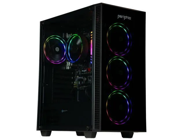 Periphio Terra Prebuilt Gaming PC AMD Ryzen 5 5600G (4.4GHz Turbo) Radeon Vega 7 Graphics 1TB M.2 NVMe SSD 32GB DDR4 RAM Windows 10 Gaming.