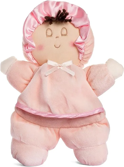 Genius Baby Toys Classic My First So-Soft Baby Girl Doll Lovey, Pink Dress with ...