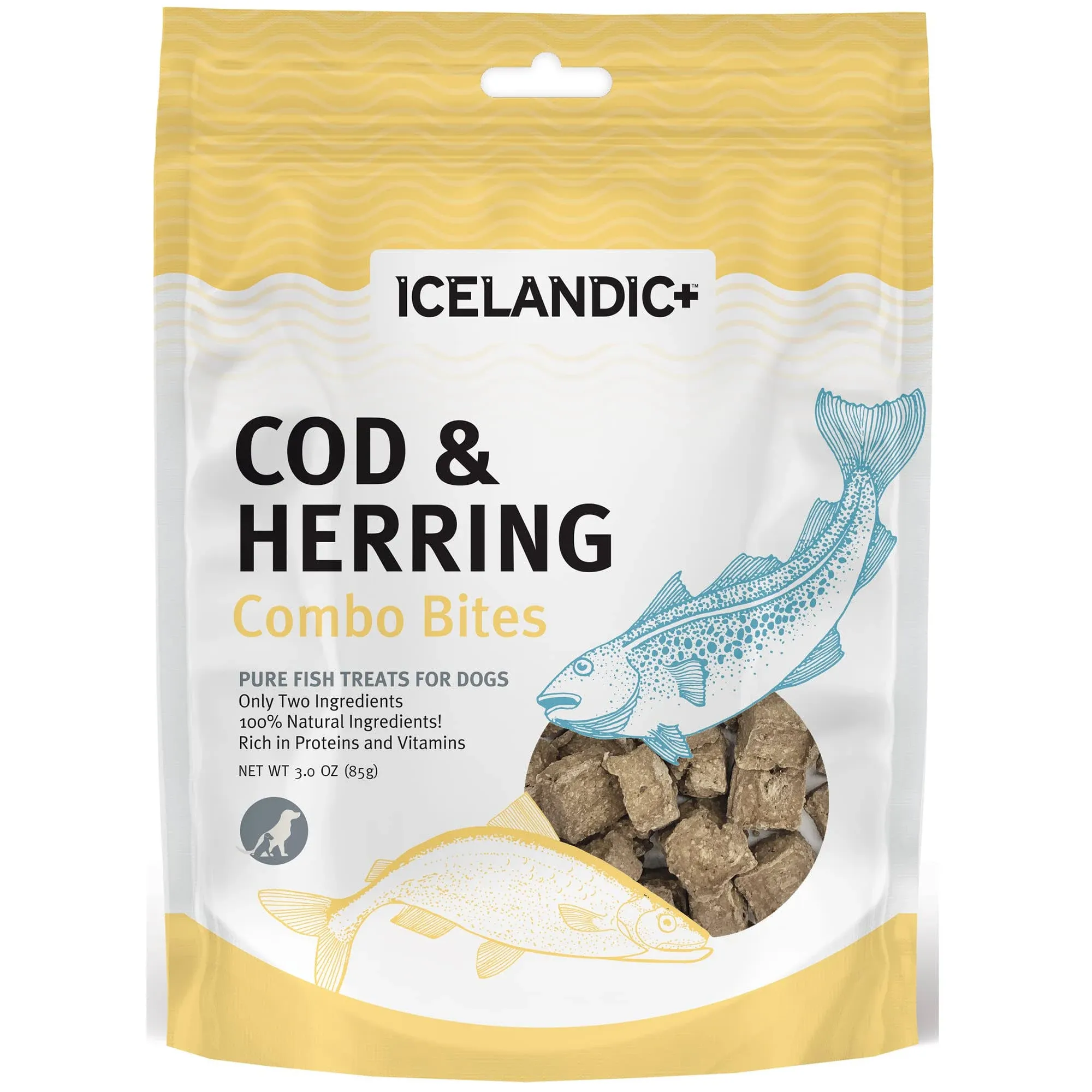 Icelandic+ Cod & Herring Combo Bites Dog Treat 3.0-oz Bag