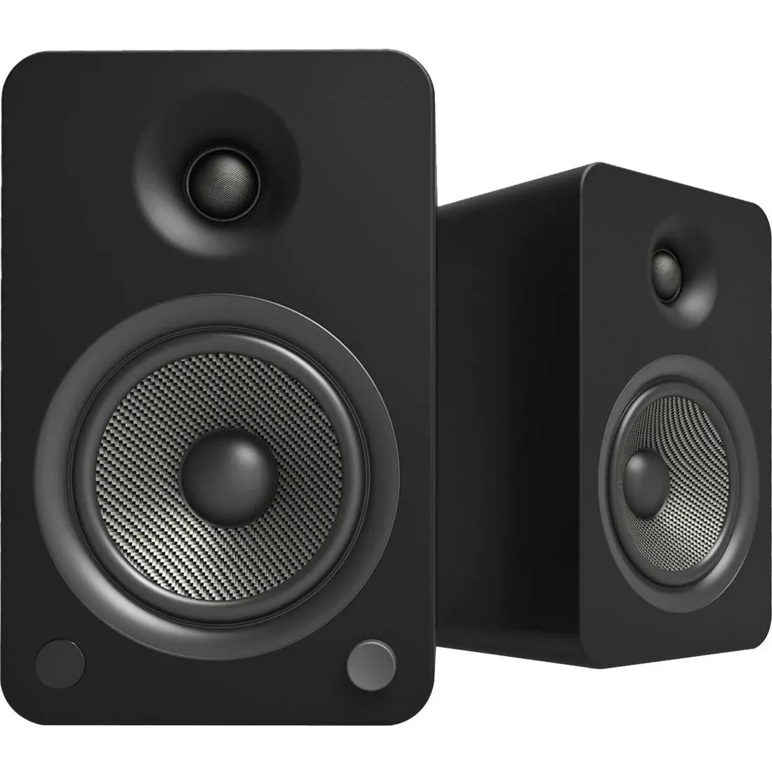 Kanto Living YU6 2-Way Powered Bookshelf Speakers, Black